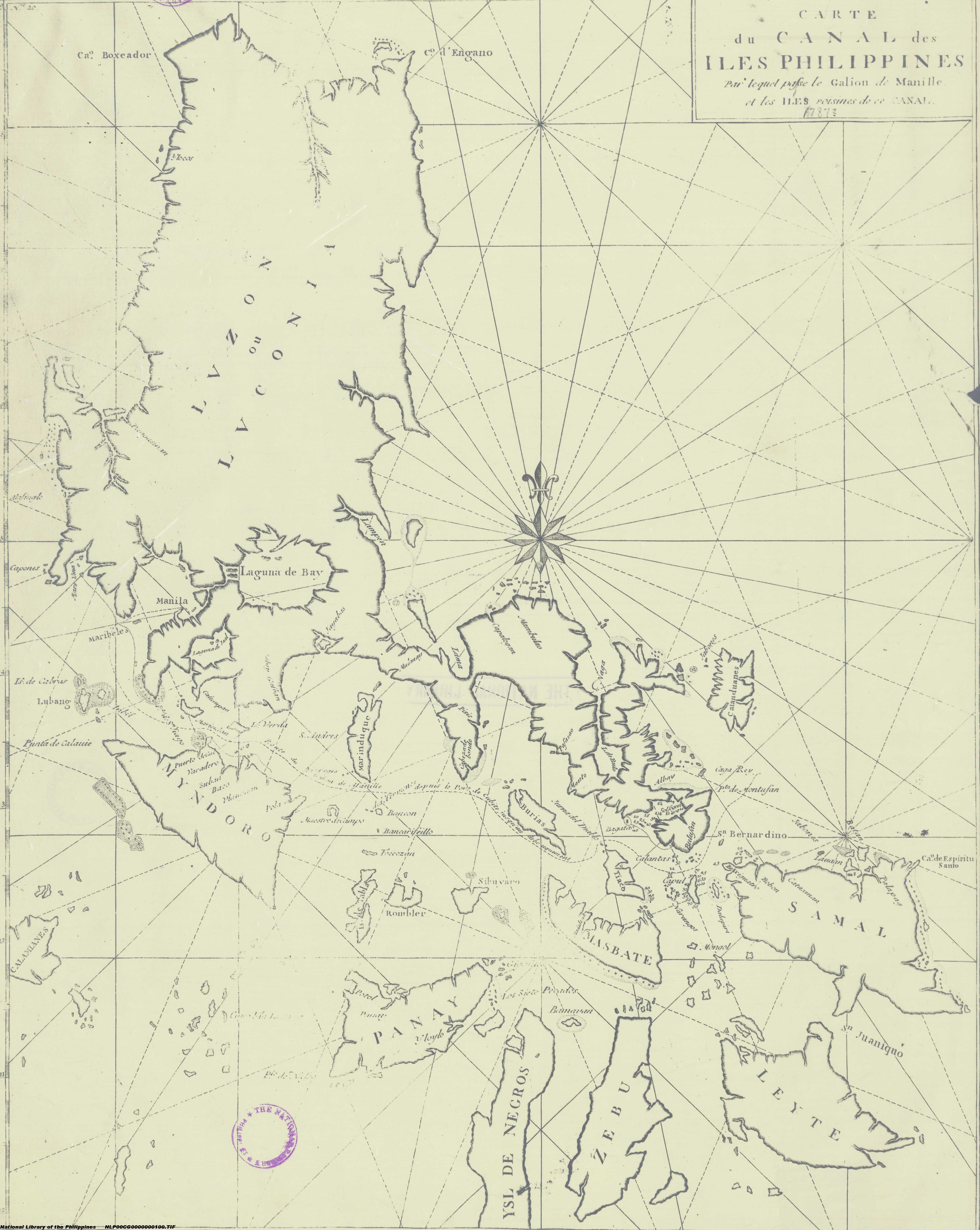 Carte Du Canal des Iles Philippines